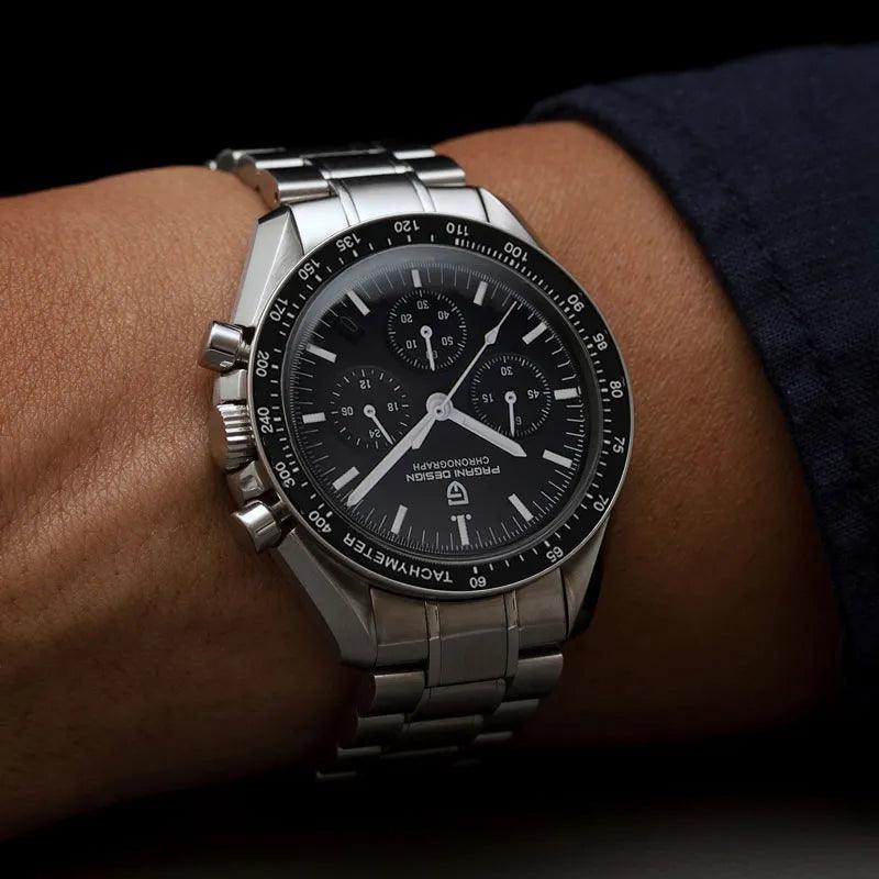 PAGANI DESIGN 2023 Neue Herrenuhren Top Luxus Quarzuhr für Männer Automatik Datum Geschwindigkeit Chronograph Saphir Spiegel Armbanduhr - BlackDog T Shirt