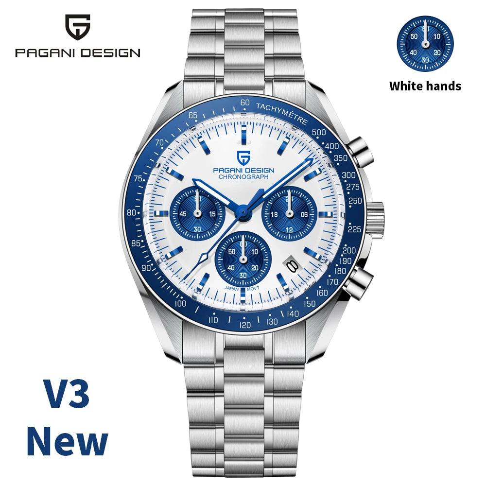 PAGANI DESIGN 2023 Neue Herrenuhren Top Luxus Quarzuhr für Männer Automatik Datum Geschwindigkeit Chronograph Saphir Spiegel Armbanduhr - BlackDog T Shirt