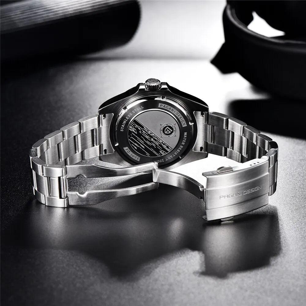 2024 New PAGANI DESIGN GMT Men Automatic Mechanical Watch Classic Retro Watch Stainless Steel 200m Waterproof - BlackDog T Shirt