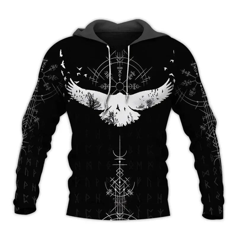 Viking Pullover Men Hoodie 3d Print Men's Hooded Sweatshirt