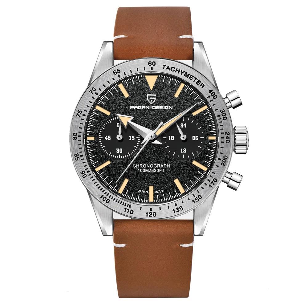 PAGANI DESIGN Modell PD1766( Eine Hommage )an eine legendäre Uhr, eine luxuriöse Interpretation des Retro-Originals Schmuckstück für Herren! Eine Mechanische Armbanduhr Saphirglas Edelstahl 100M wasserdichte Retro Automatikuhren - BlackDog T Shirt