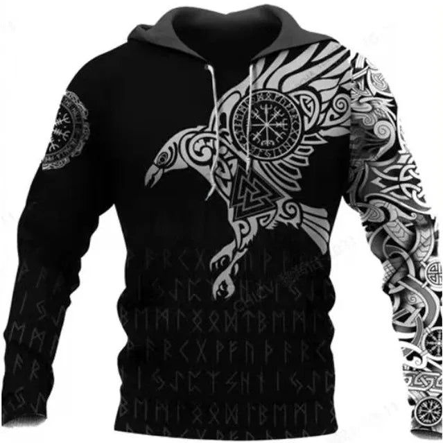 Viking Pullover Men Hoodie 3d Print Men's Hooded Sweatshirt