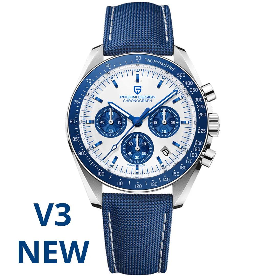 PAGANI DESIGN 2023 Neue Herrenuhren Top Luxus Quarzuhr für Männer Automatik Datum Geschwindigkeit Chronograph Saphir Spiegel Armbanduhr - BlackDog T Shirt