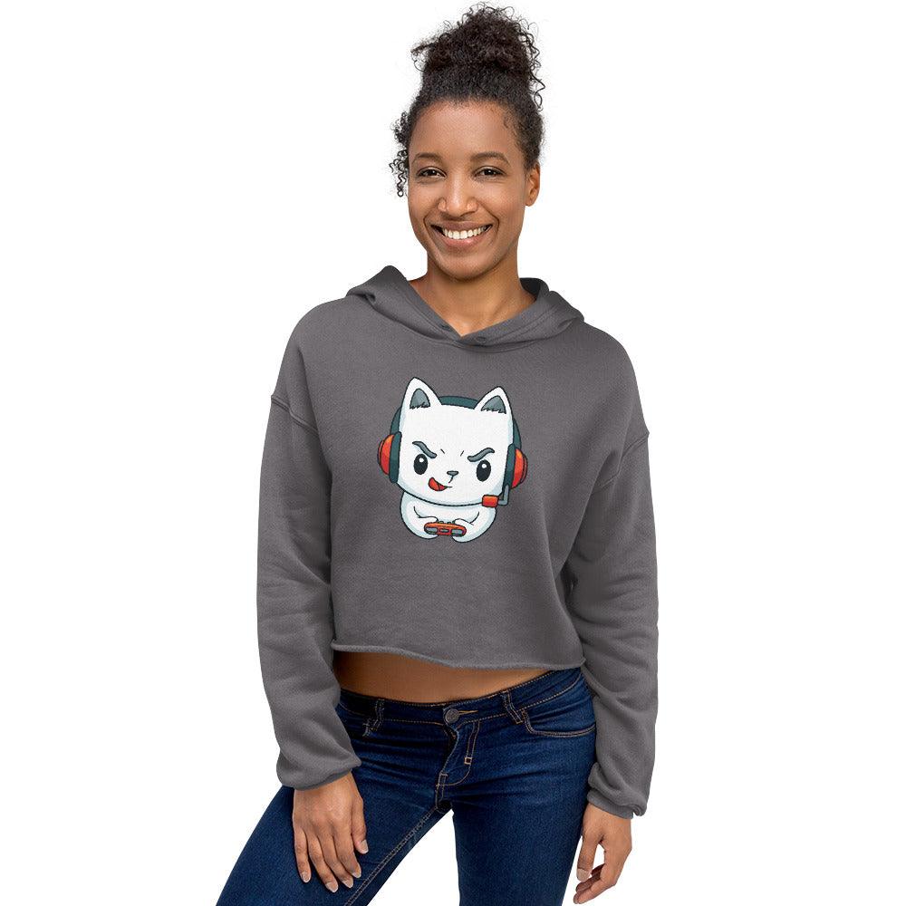 Crop-Hoodie - BlackDog T Shirt