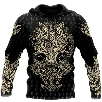 Viking Pullover Men Hoodie 3d Print Men's Hooded Sweatshirt
