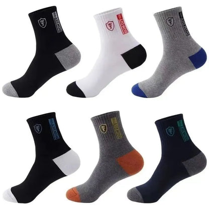 5Pairs Atmungsaktive Baumwolle Sport Strümpfe Männer Bambus Faser Herbst und Winter Männer Socken Schweiß Absorption Deodorant Business Sox