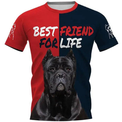 Entdecken Sie unsere exklusive Kollektion an 3D-Druck T-Shirts, die Ihre Liebe zu Hunderassen wie dem Cane Corso, Rottweiler, Pitbull, Labrador und Schäferhund widerspiegeln. - BlackDog T Shirt