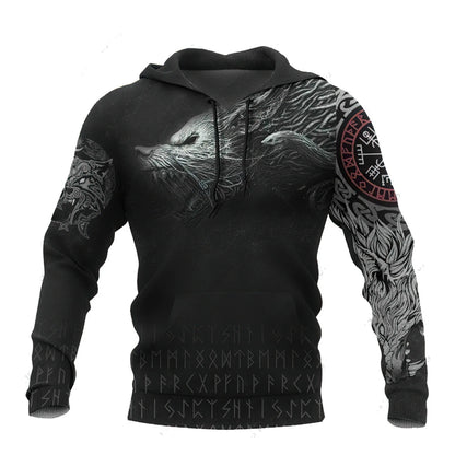 Viking Pullover Men Hoodie 3d Print Men's Hooded Sweatshirt