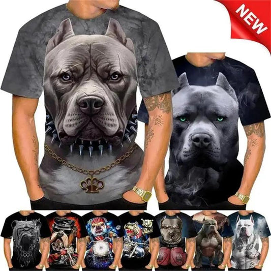 Fierce Bulldog Boxing T-Shirt Männer und Frauen Cooles Design 3D Bully Pitbull Print T-Shirt Neuheit Persönlichkeit T-Shirt Harajuku Fashion Streetwear