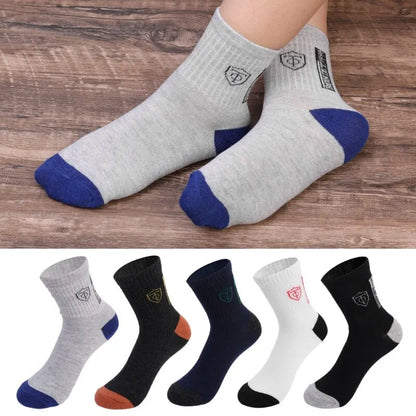 5Pairs Atmungsaktive Baumwolle Sport Strümpfe Männer Bambus Faser Herbst und Winter Männer Socken Schweiß Absorption Deodorant Business Sox