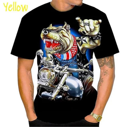 Fierce Bulldog Boxing T-Shirt Männer und Frauen Cooles Design 3D Bully Pitbull Print T-Shirt Neuheit Persönlichkeit T-Shirt Harajuku Fashion Streetwear - BlackDog T Shirt