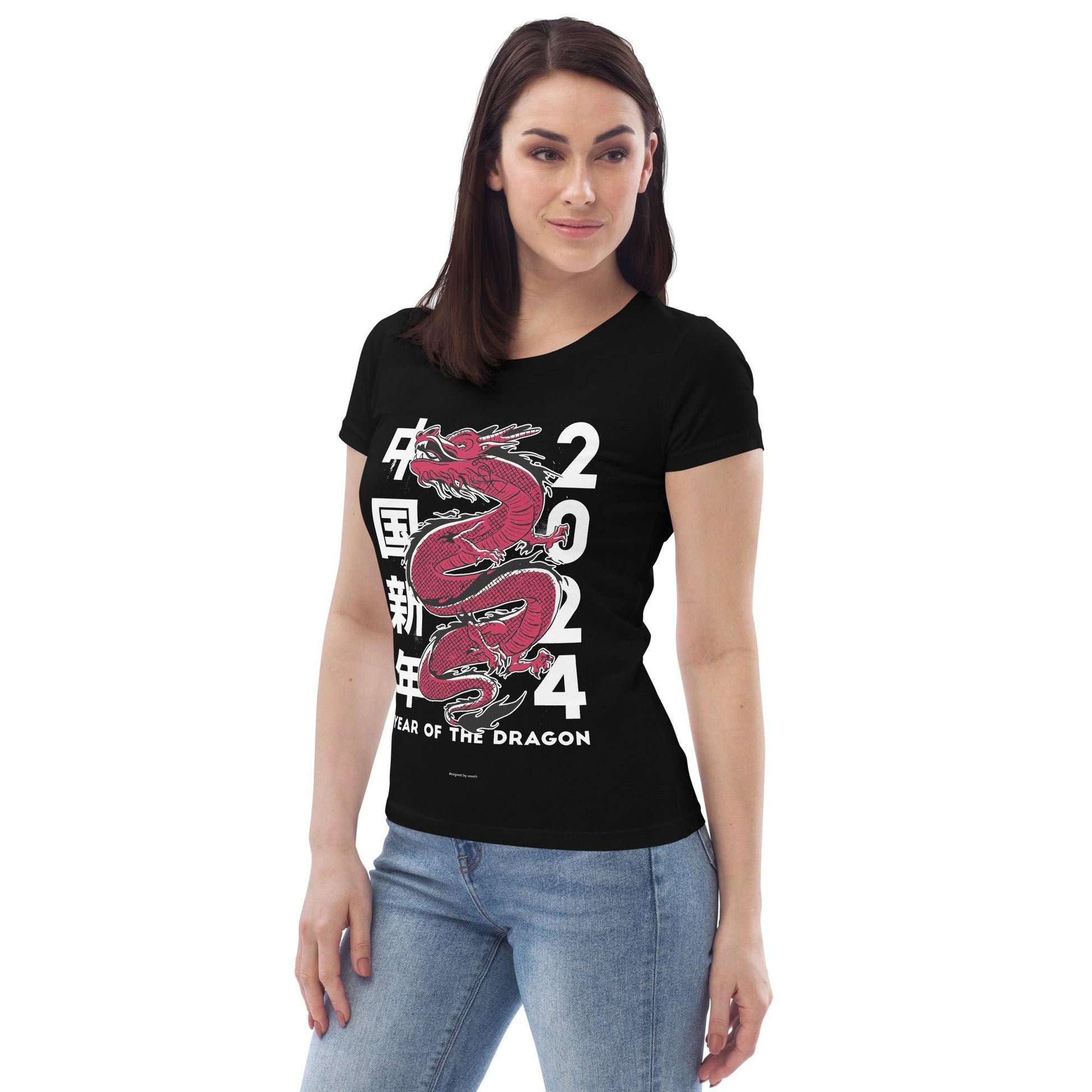 Enganliegendes Öko-T-Shirt für Damen - BlackDog T Shirt