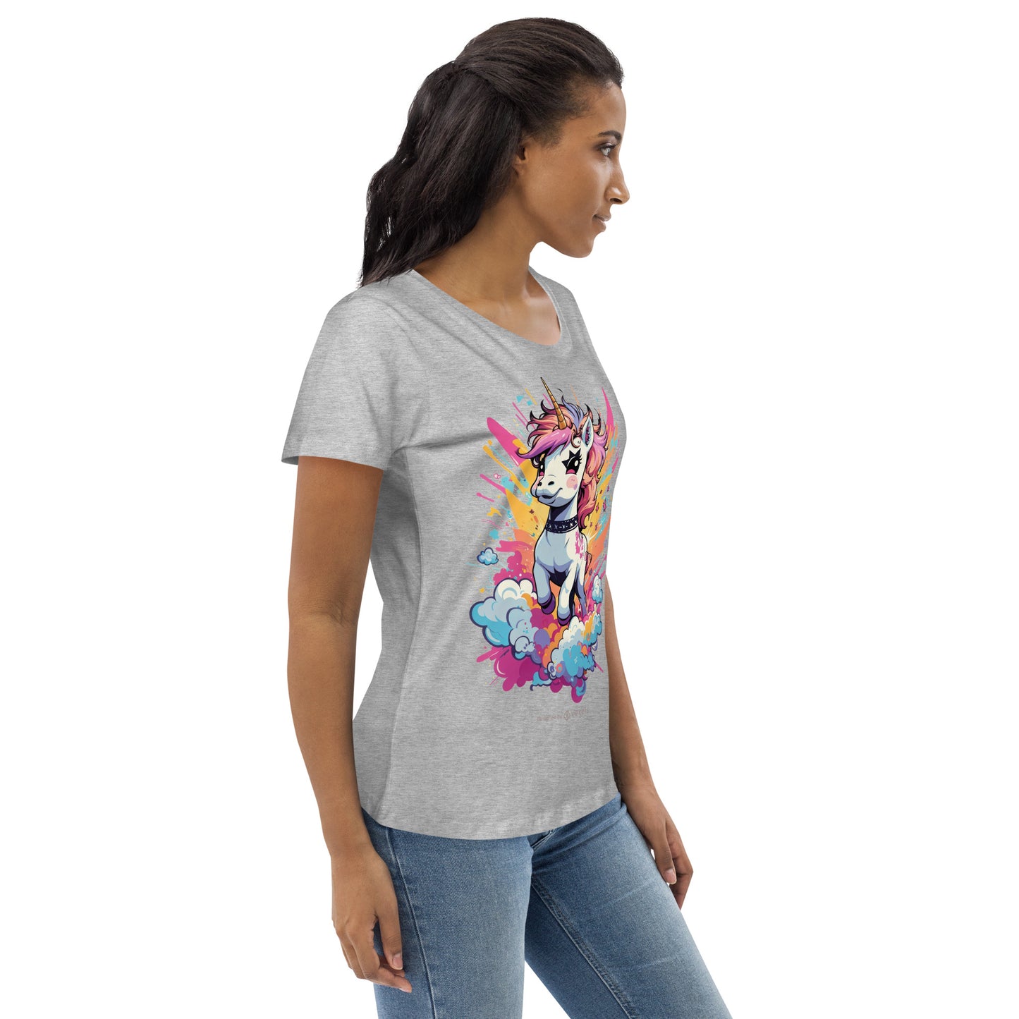 Enganliegendes Öko-T-Shirt für Damen